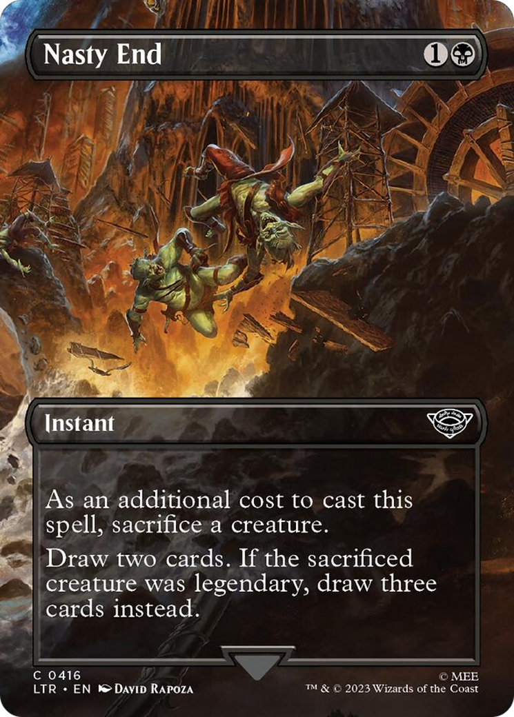 Nasty End (Borderless Alternate Art) [The Lord of the Rings: Tales of Middle-Earth] - Destination Retro