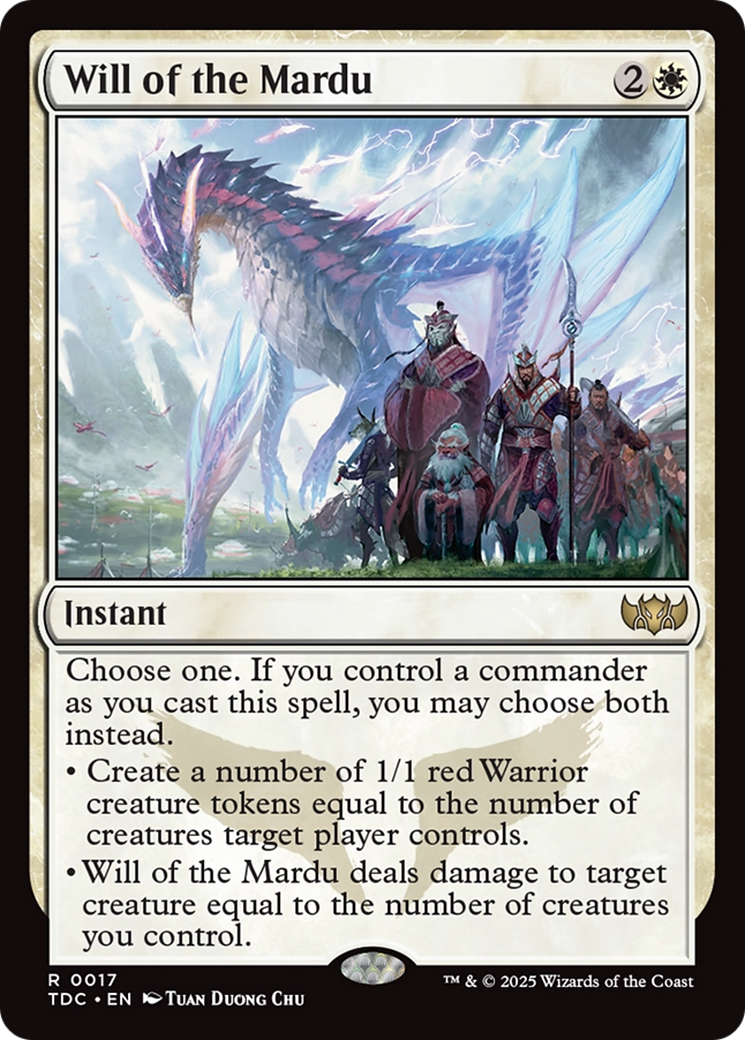 Will of the Mardu [Tarkir: Dragonstorm Commander] - Destination Retro