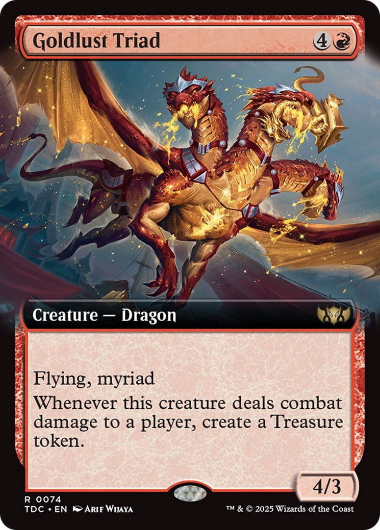 Goldlust Triad (Extended Art) [Tarkir: Dragonstorm Commander] - Destination Retro