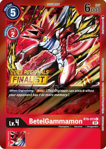 BetelGammamon [BT8-013] (2023 Regionals Finalist) [New Awakening Promos] - Destination Retro