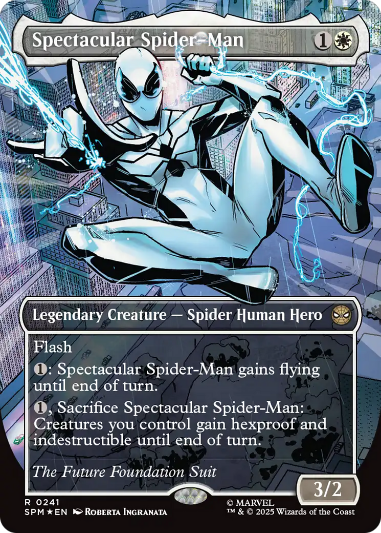 Spectacular Spider-Man (0241) (Borderless) (Textured Foil) [Marvel's Spider-Man] - Destination Retro
