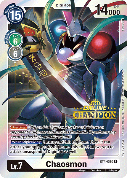Chaosmon [BT4-090] (Online Champion) [Great Legend Promos] - Destination Retro