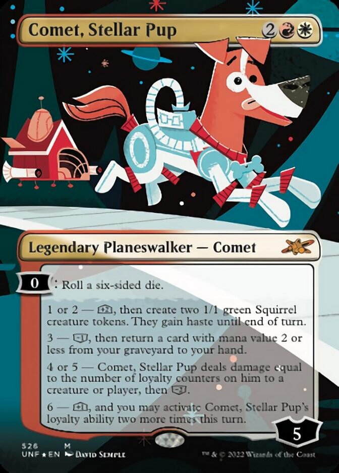 Comet, Stellar Pup (Borderless) (Galaxy Foil) [Unfinity] - Destination Retro