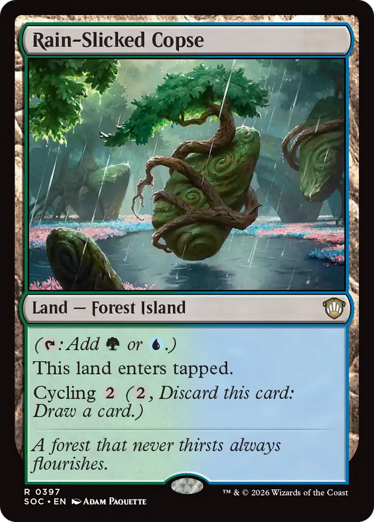Rain-Slicked Copse [Secrets of Strixhaven Commander] - Destination Retro