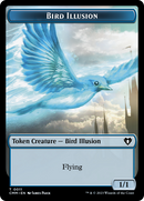 Spirit (0039) // Bird Illusion Double-Sided Token [Commander Masters Tokens] - Destination Retro