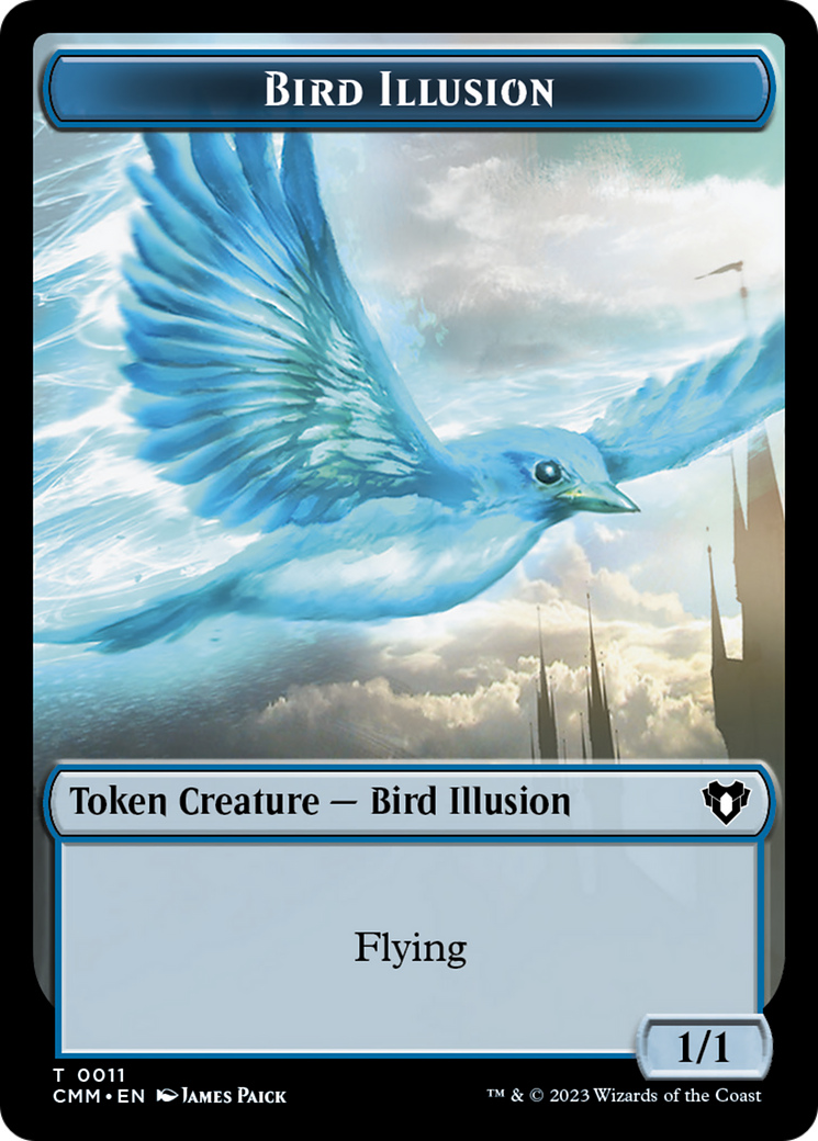 Bird // Bird Illusion Double-Sided Token [Commander Masters Tokens] - Destination Retro