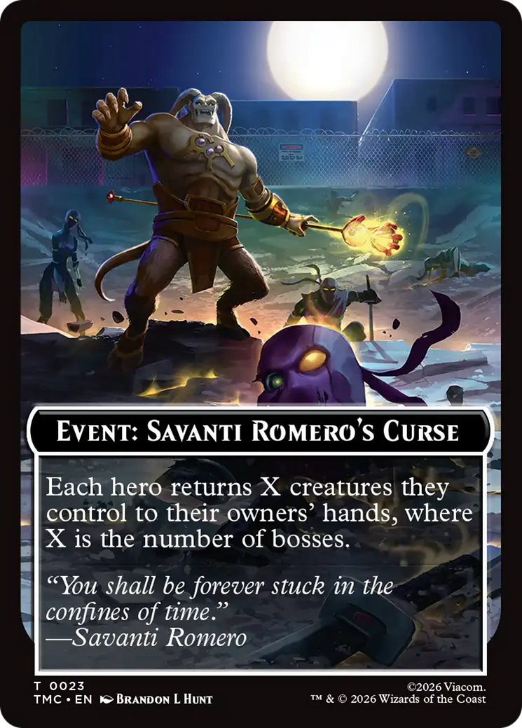 Event: Savanti Romero's Curse [Teenage Mutant Ninja Turtles Commander Tokens] - Destination Retro