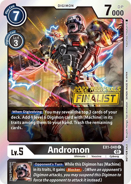 Andromon [EX1-048] (2022 Championship Online Regional) (Online Finalist) [Classic Collection Promos] - Destination Retro