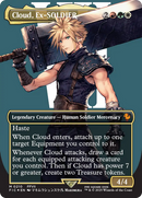 Cloud, Ex-SOLDIER (Borderless) (Surge Foil) [FINAL FANTASY Commander] - Destination Retro