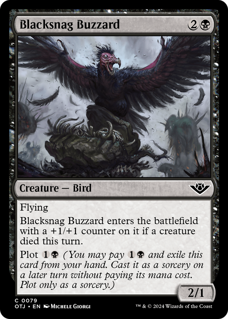 Blacksnag Buzzard [Outlaws of Thunder Junction] - Destination Retro