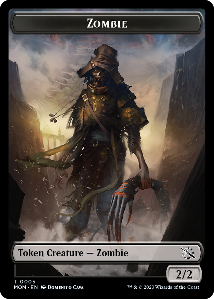 Elemental (9) // Zombie Double-Sided Token [March of the Machine Tokens] - Destination Retro