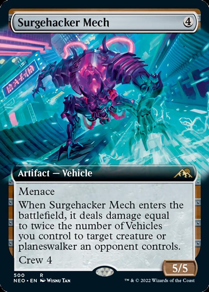 Surgehacker Mech (Extended Art) [Kamigawa: Neon Dynasty] - Destination Retro