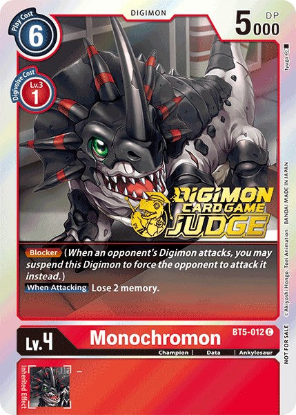 Monochromon [BT5-012] (Judge Pack 1) [Battle of Omni Promos] - Destination Retro