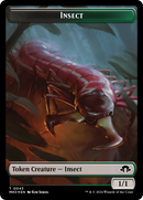 Insect (0043) (Ripple Foil) // Zombie Double-Sided Token [Modern Horizons 3 Tokens] - Destination Retro