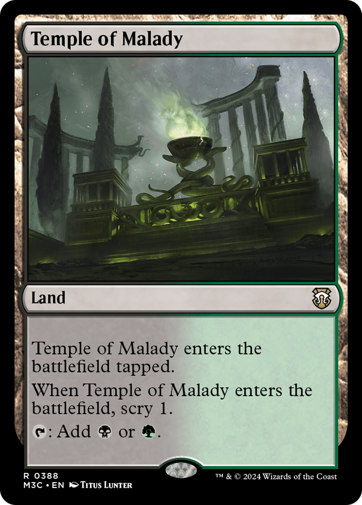 Temple of Malady (Ripple Foil) [Modern Horizons 3 Commander] - Destination Retro