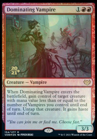 Dominating Vampire [Innistrad: Crimson Vow Prerelease Promos] - Destination Retro