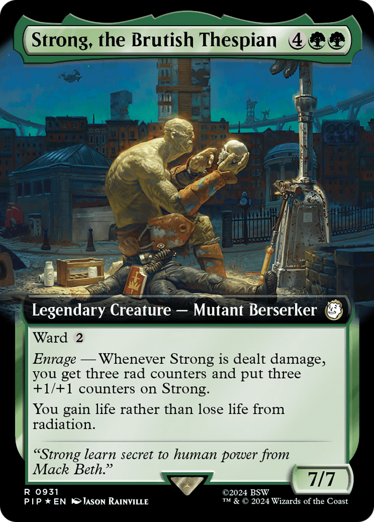 Strong, the Brutish Thespian (Extended Art) (Surge Foil) [Fallout] - Destination Retro