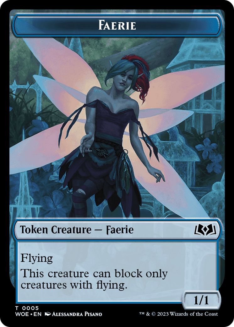 Faerie // Food (0010) Double-Sided Token [Wilds of Eldraine Tokens] - Destination Retro
