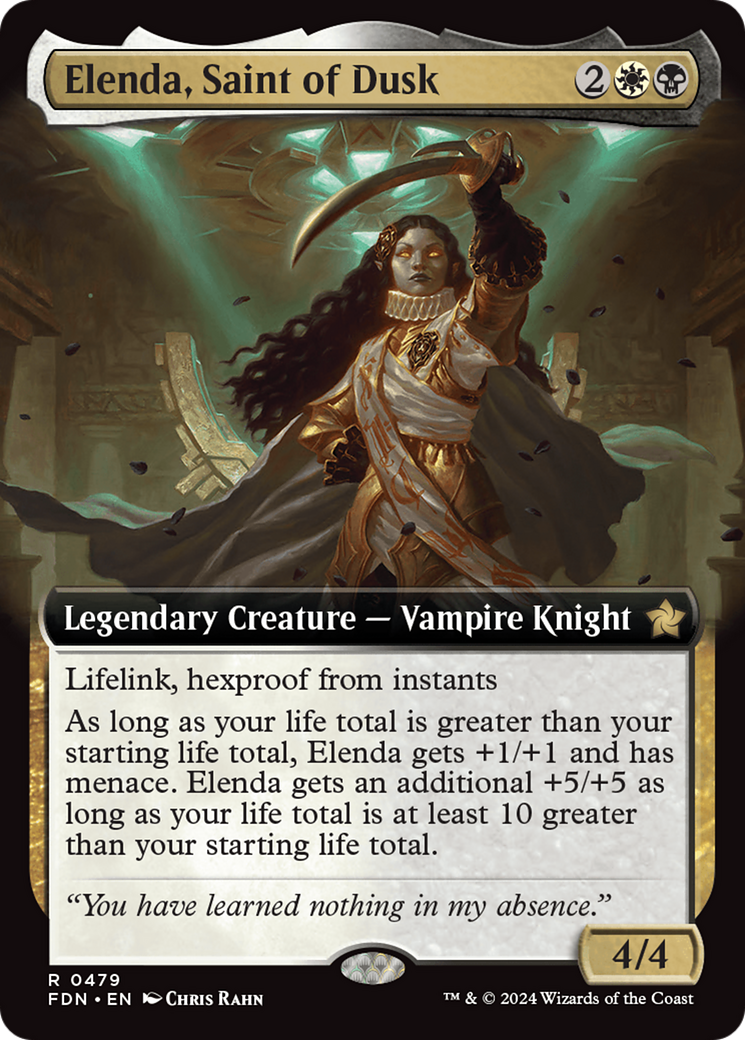 Elenda, Saint of Dusk (Extended Art) [Foundations] - Destination Retro
