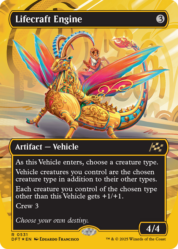 Lifecraft Engine (Borderless) (First-Place Foil) [Aetherdrift] - Destination Retro