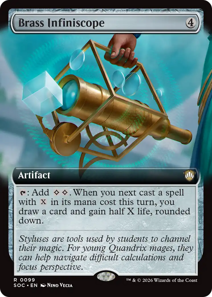 Brass Infiniscope (Extended Art) [Secrets of Strixhaven Commander] - Destination Retro