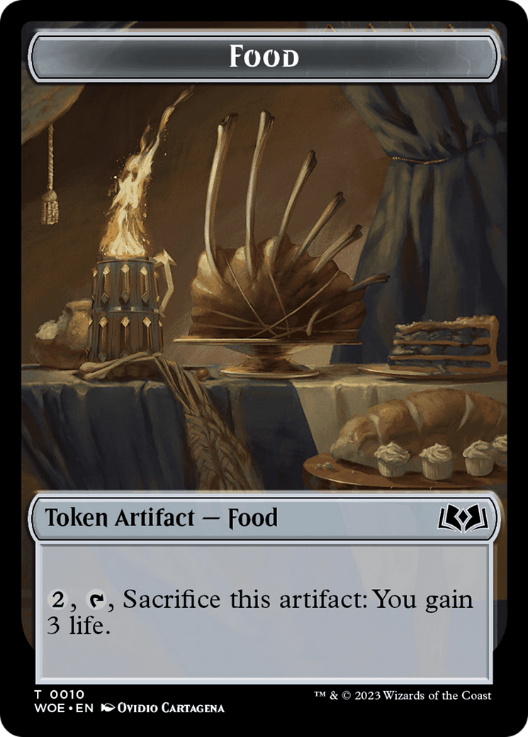 Human // Food (0010) Double-Sided Token [Wilds of Eldraine Tokens] - Destination Retro