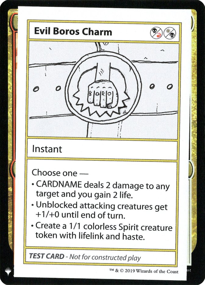 Evil Boros Charm [Mystery Booster Playtest Cards] - Destination Retro