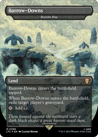 Barrow-Downs - Bojuka Bog (Borderless) (Surge Foil Realms and Relics) [The Lord of the Rings: Tales of Middle-Earth Commander] - Destination Retro