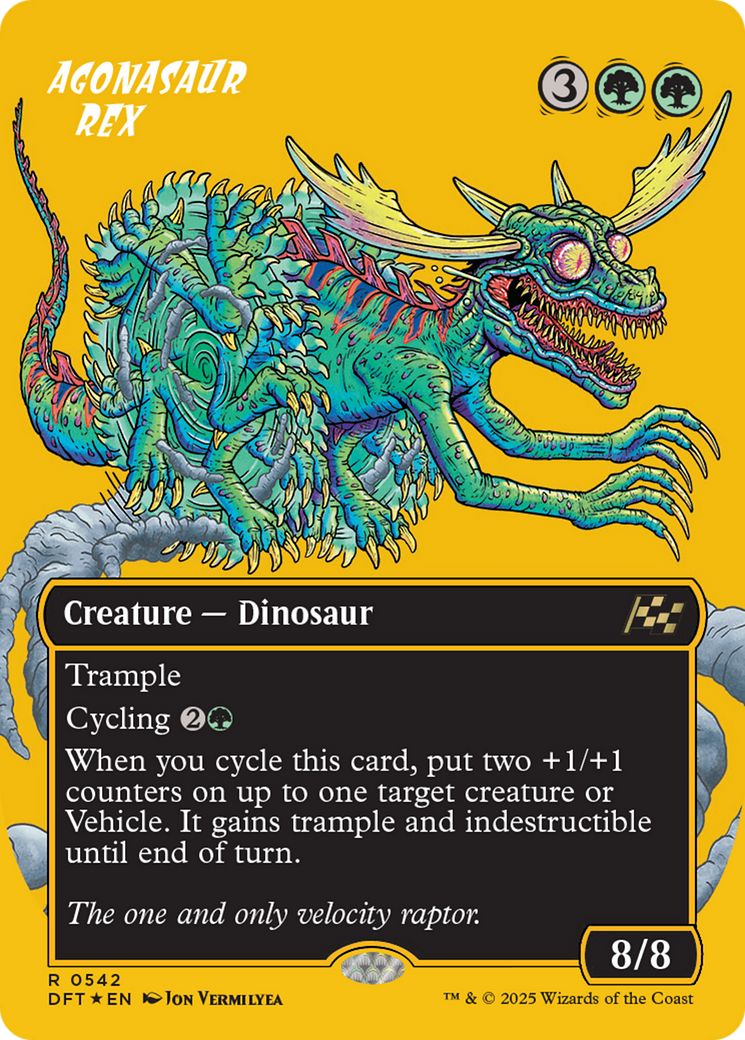 Agonasaur Rex (Borderless) (First-Place Foil) [Aetherdrift] - Destination Retro