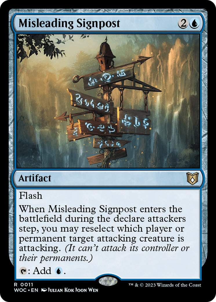 Misleading Signpost [Wilds of Eldraine Commander] - Destination Retro