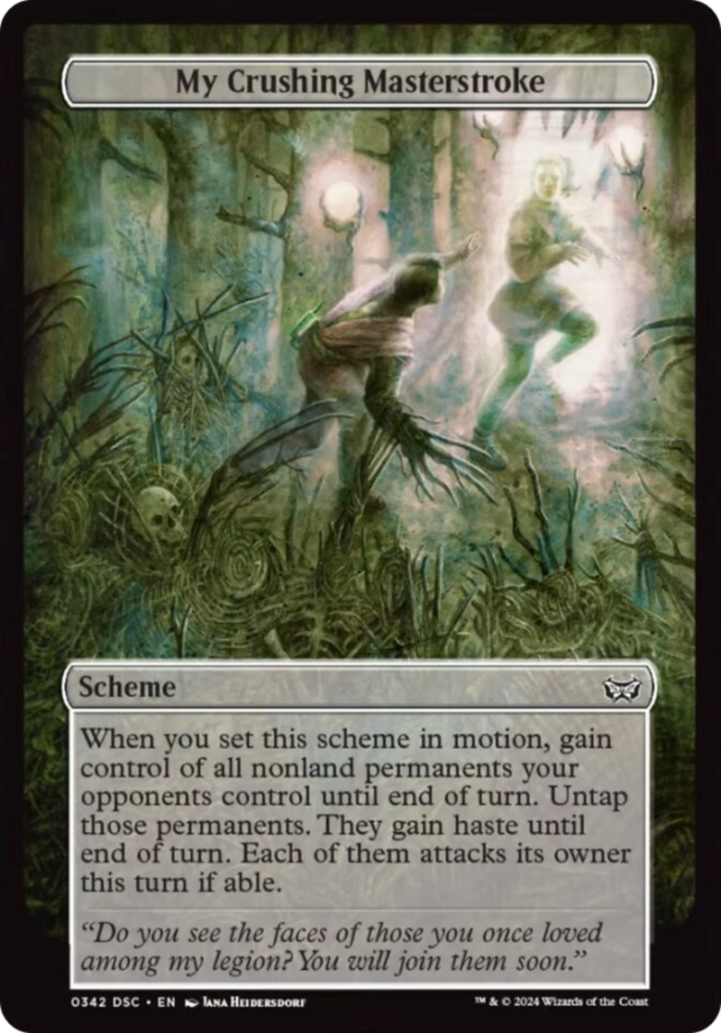 My Crushing Masterstroke (Full Art) [Duskmourn: Archenemy] - Destination Retro