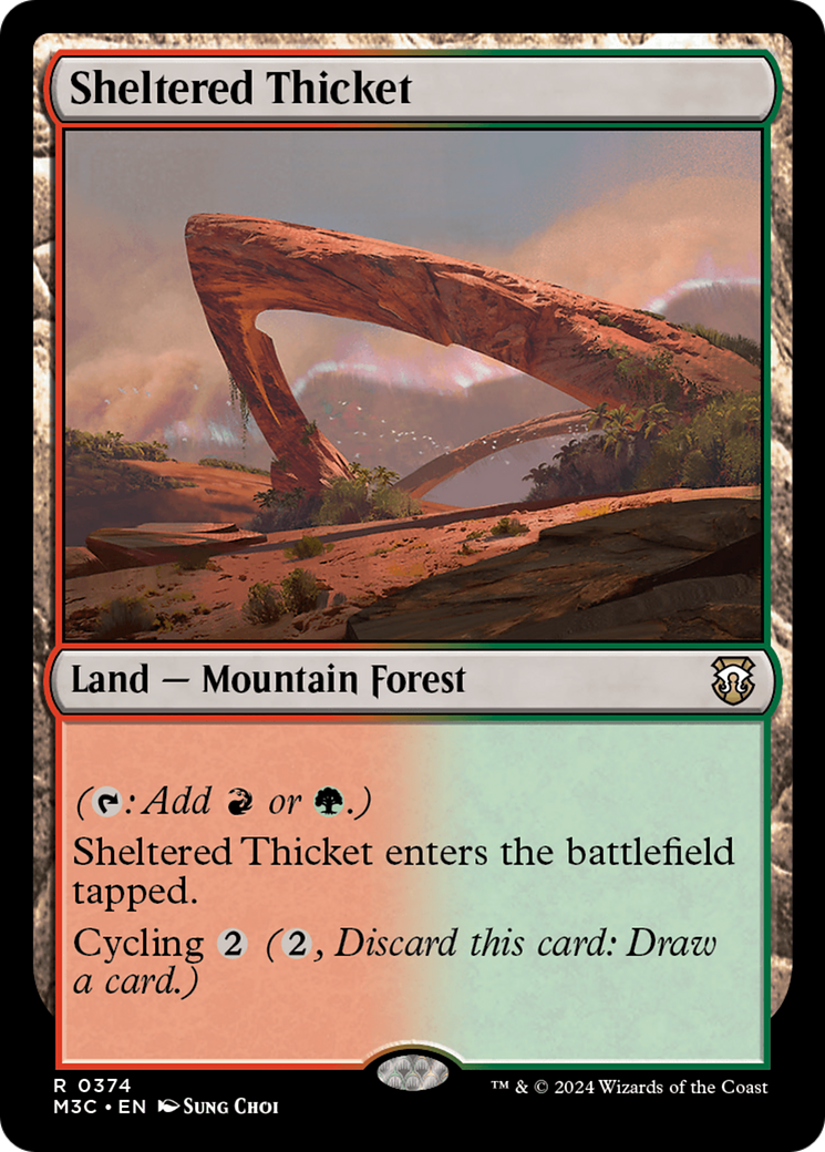 Sheltered Thicket (Ripple Foil) [Modern Horizons 3 Commander] - Destination Retro