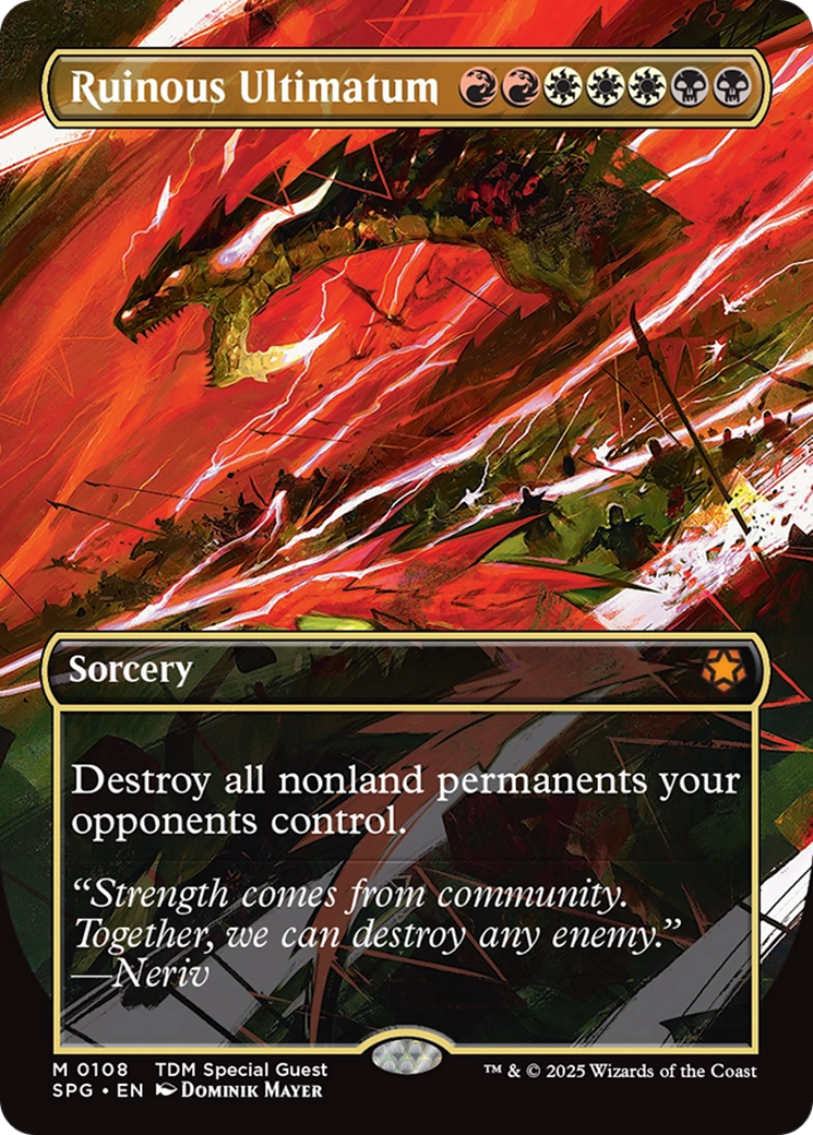 Ruinous Ultimatum (Borderless) [Tarkir: Dragonstorm Special Guests] - Destination Retro