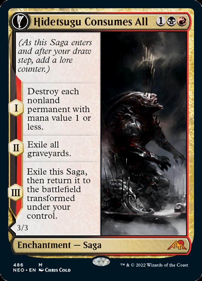 Hidetsugu Consumes All // Vessel of the All-Consuming (Extended Art) [Kamigawa: Neon Dynasty] - Destination Retro