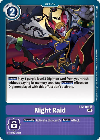 Night Raid [BT2-108] [Starter Deck: Parallel World Tactician] - Destination Retro