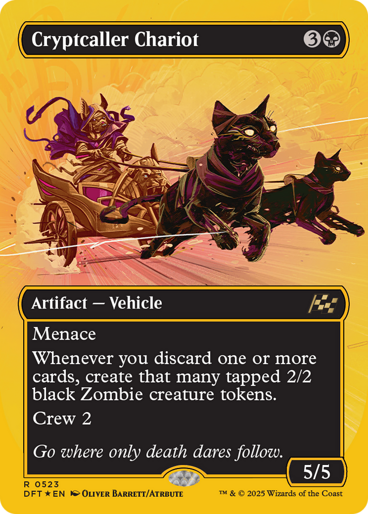 Cryptcaller Chariot (Borderless) (First-Place Foil) [Aetherdrift] - Destination Retro