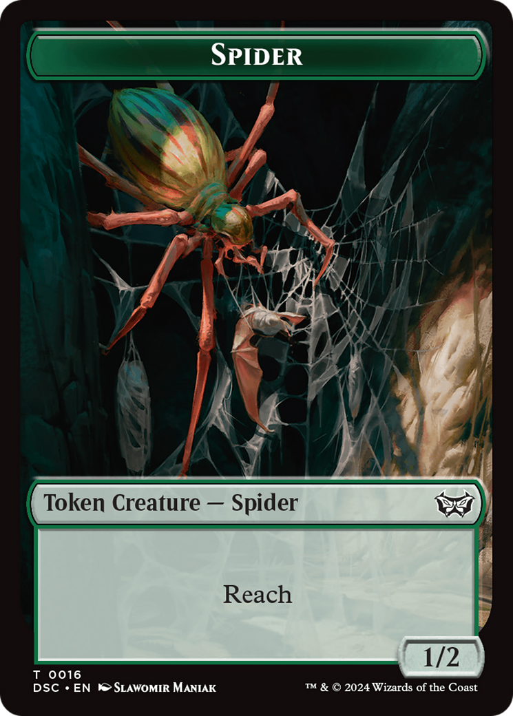 Treefolk // Spider Double-Sided Token [Duskmourn: House of Horror Commander Tokens] - Destination Retro