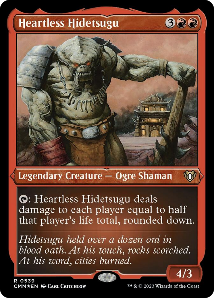 Heartless Hidetsugu (Foil Etched) [Commander Masters] - Destination Retro