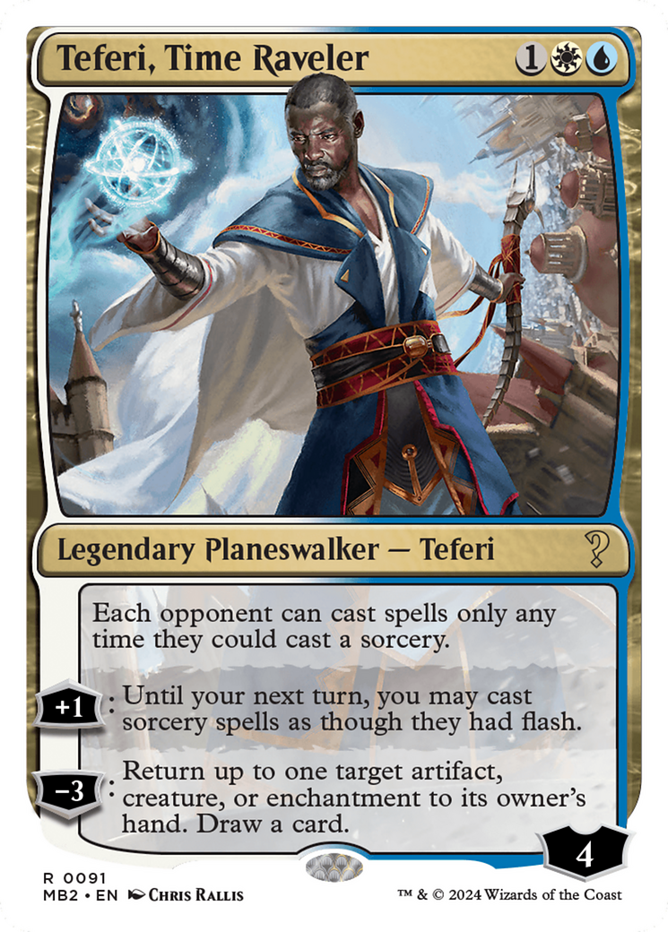 Teferi, Time Raveler (White Border) [Mystery Booster 2] - Destination Retro