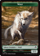 Wolf (0018) // Emblem - Arlinn, Embraces by the Moon Double-Sided Token [Innistrad Remastered Tokens] - Destination Retro