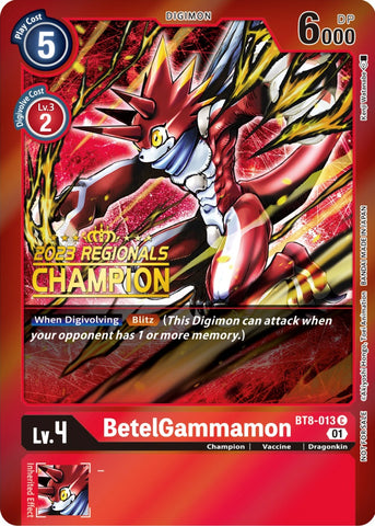 BetelGammamon [BT8-013] (2023 Regionals Champion) [New Awakening Promos] - Destination Retro