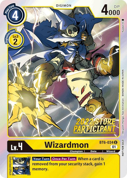 Wizardmon [BT6-034] (2022 Store Participant) [Double Diamond Promos] - Destination Retro