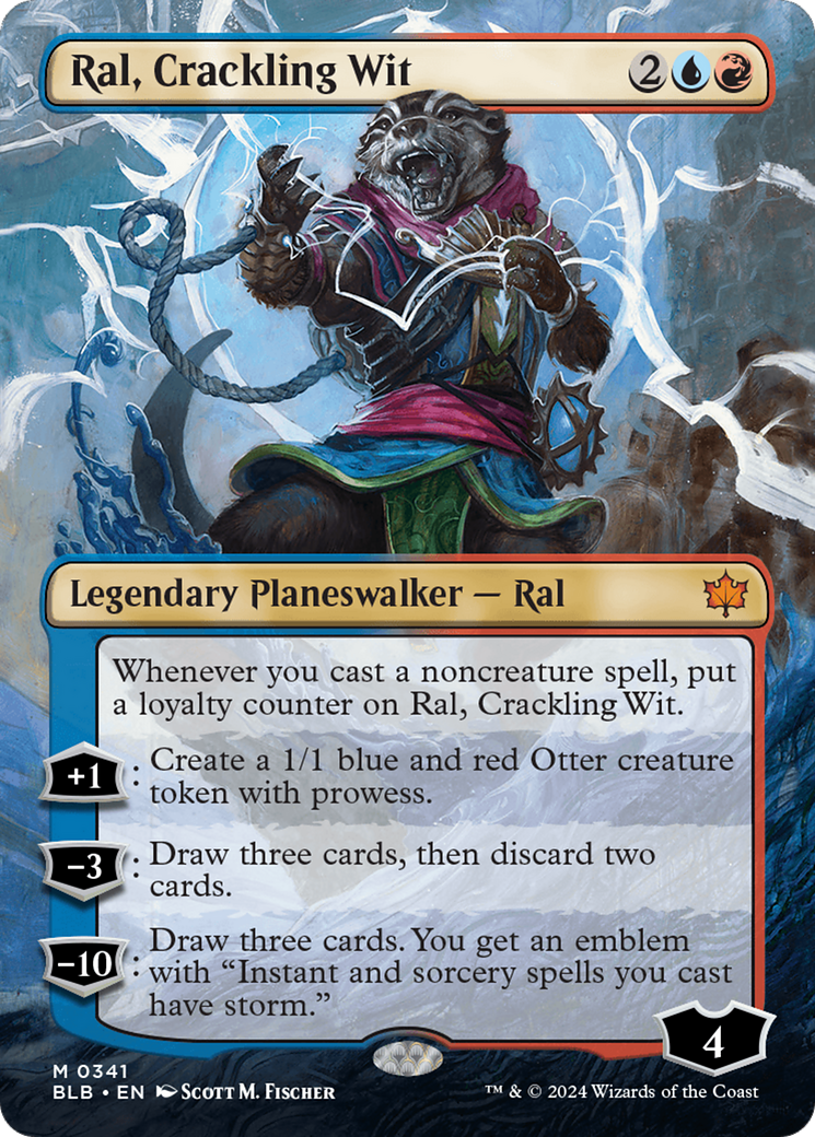 Ral, Crackling Wit (Borderless) [Bloomburrow] - Destination Retro