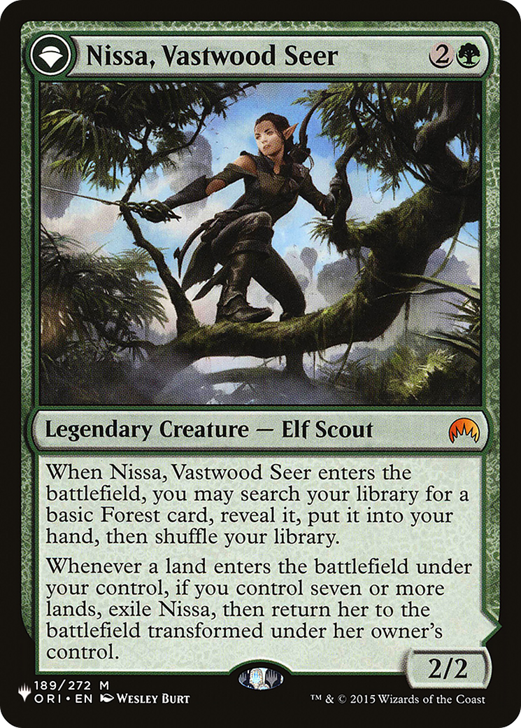 Nissa, Vastwood Seer // Nissa, Sage Animist [Secret Lair: From Cute to Brute] - Destination Retro