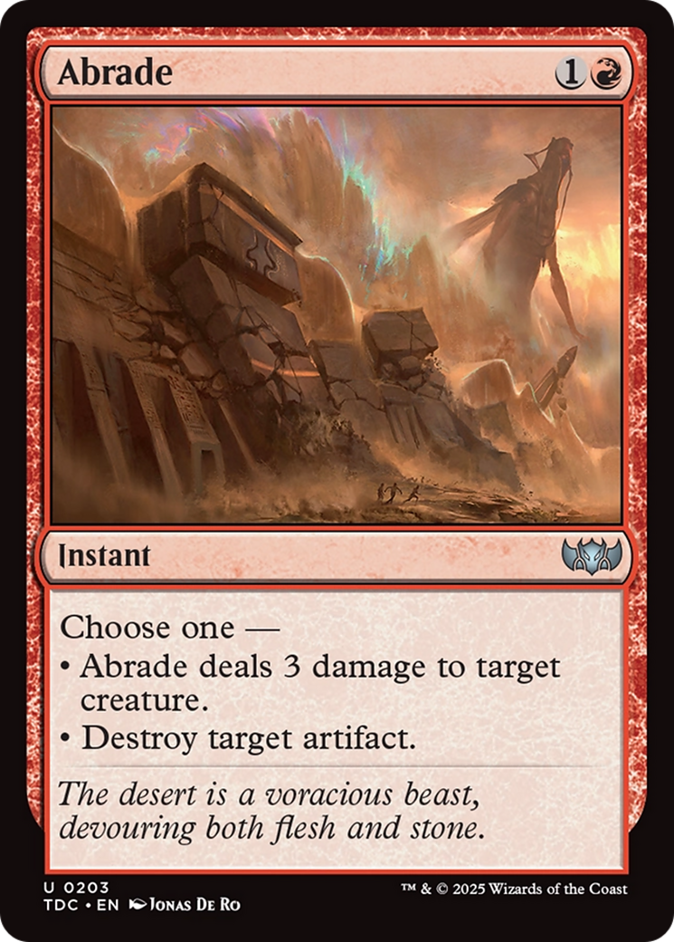 Abrade [Tarkir: Dragonstorm Commander] - Destination Retro