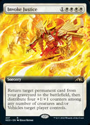 Invoke Justice (Extended Art) [Kamigawa: Neon Dynasty] - Destination Retro