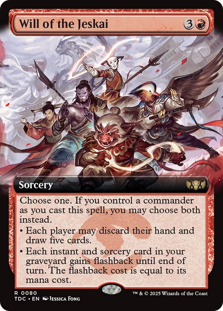 Will of the Jeskai (Extended Art) [Tarkir: Dragonstorm Commander] - Destination Retro
