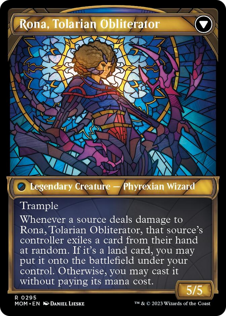 Rona, Herald of Invasion // Rona, Tolarian Obliterator (Showcase Planar Booster Fun) [March of the Machine] - Destination Retro