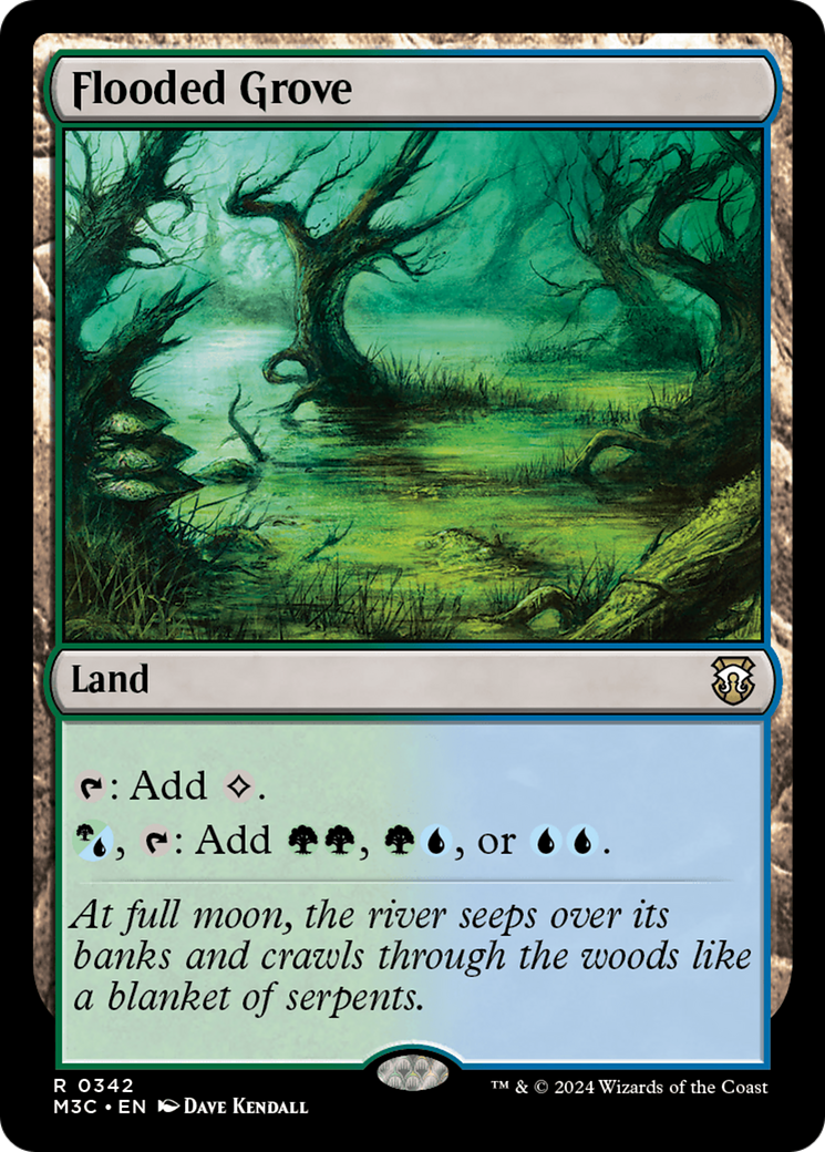 Flooded Grove (Ripple Foil) [Modern Horizons 3 Commander] - Destination Retro