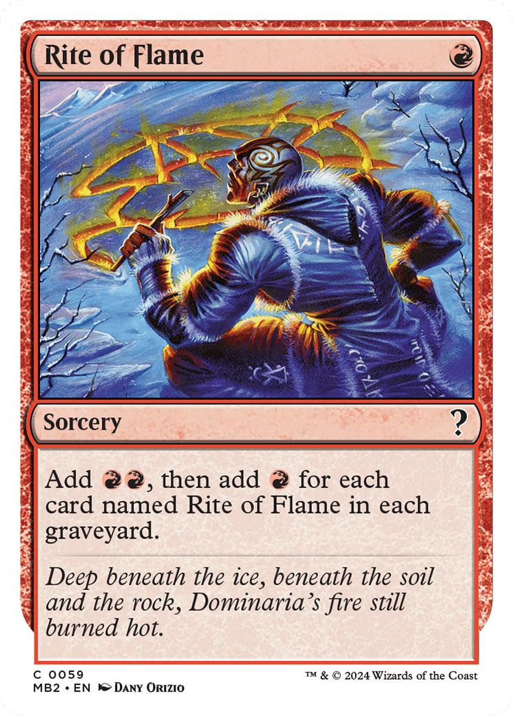 Rite of Flame (White Border) [Mystery Booster 2] - Destination Retro